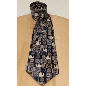 Vintage Coca-Cola Tie Men's Polar Bear Blue Polyester Korea